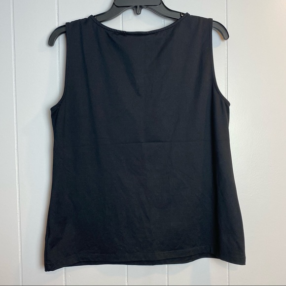 Coldwater Creek black sleeveless top stretch shell tank for layering size medium - Picture 3 of 7